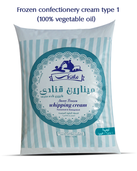 Confectioners cream (minarine) with 100% vegetable oil (type 1)